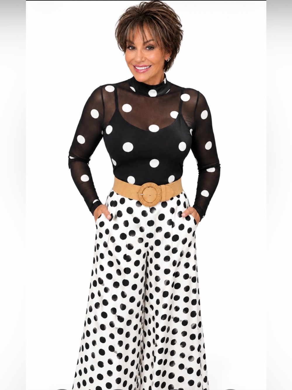 Polka Dot Wide-Leg pants